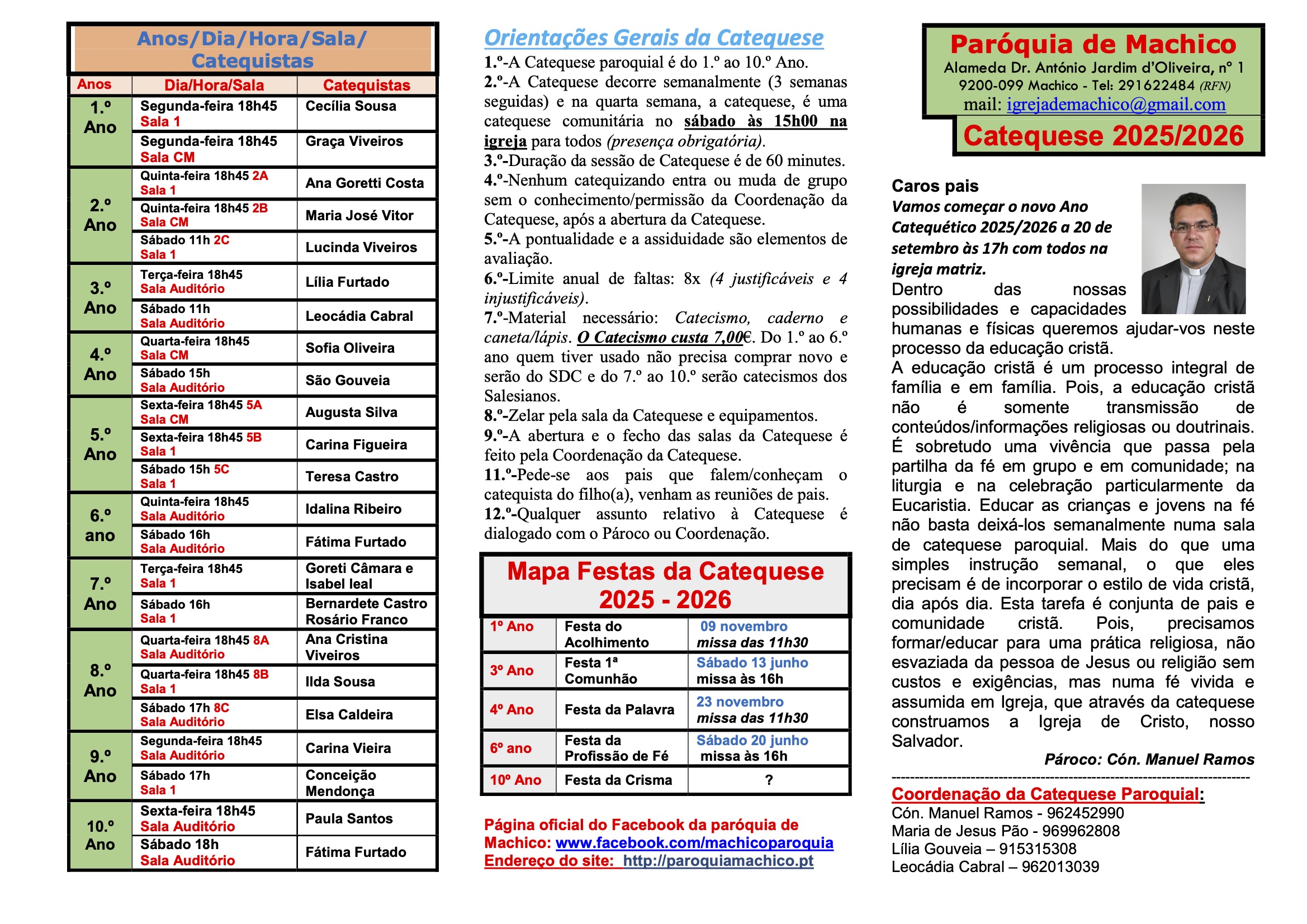 Orientações Gerais da Catequese 2025/2026 